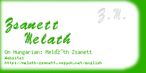 zsanett melath business card